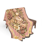 Floral Tapestry Throw Blanket — Vintage Bouquet Woven Blanket