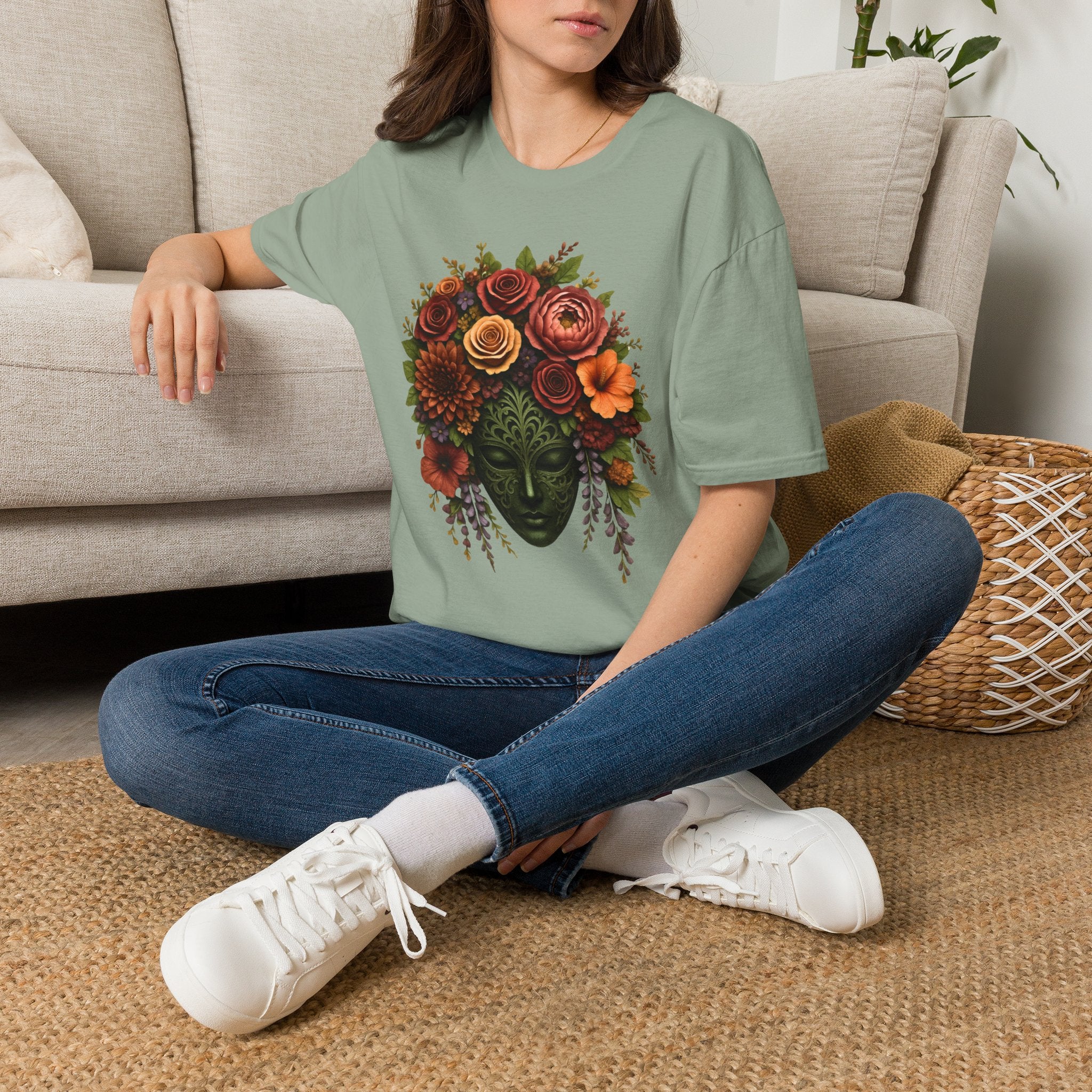 Black Mask Heart T-Shirt