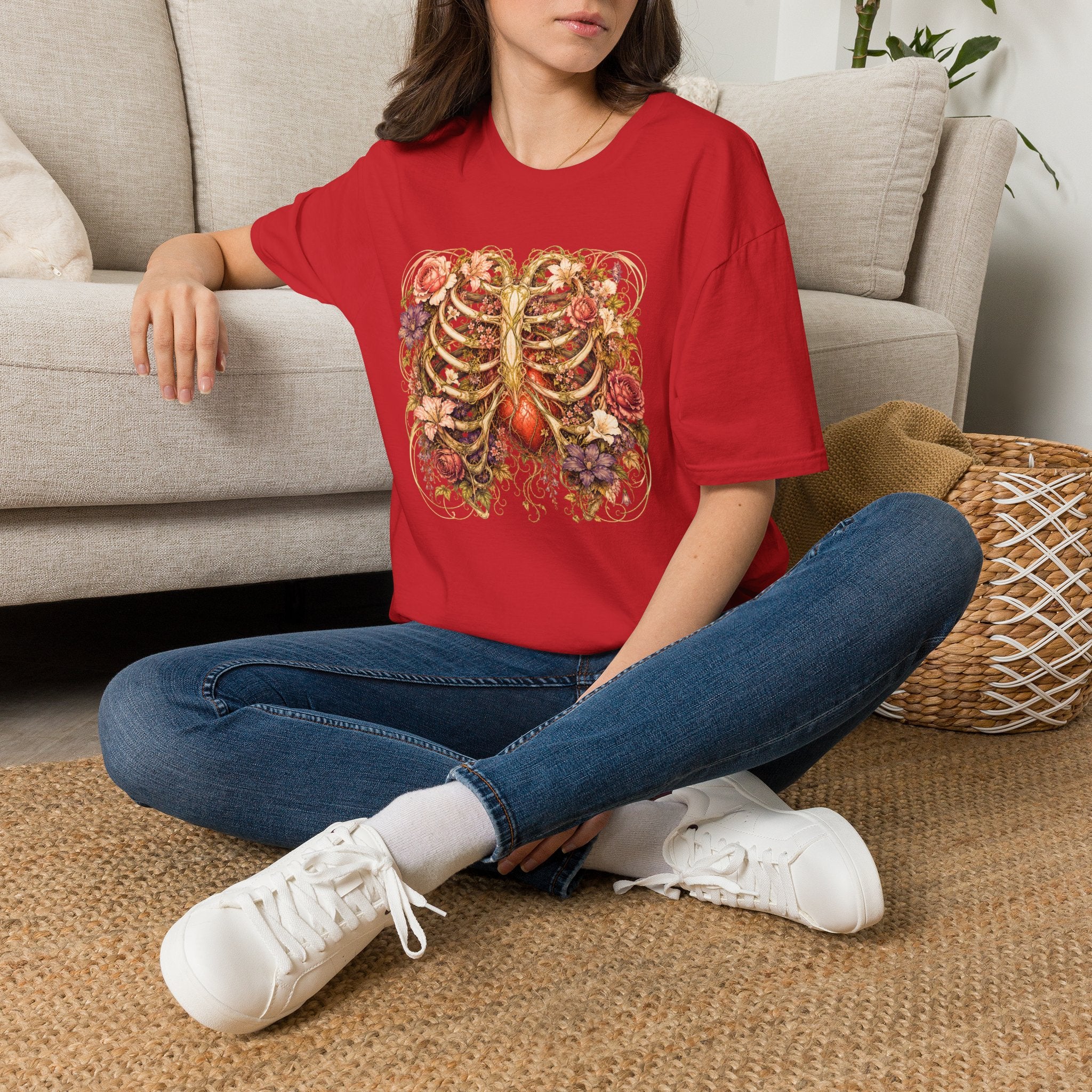 Nouveau Flower Ribcage T-Shirt