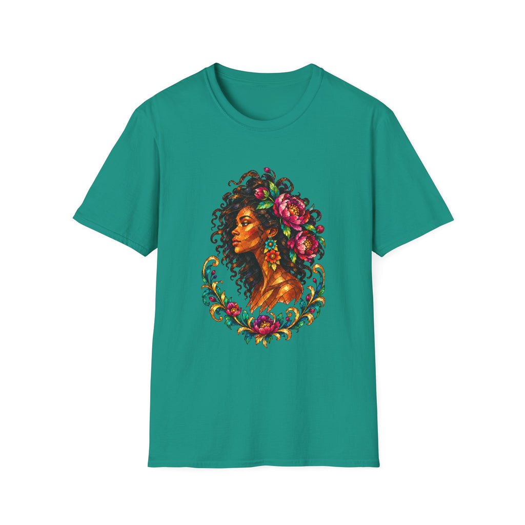 Peonies Stained Glass Graphic Tee