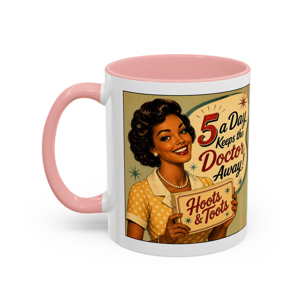 Vintage Coffee Mug – “A Day Keeps the Doctor Away!” Retro Diner Design (11/15oz)