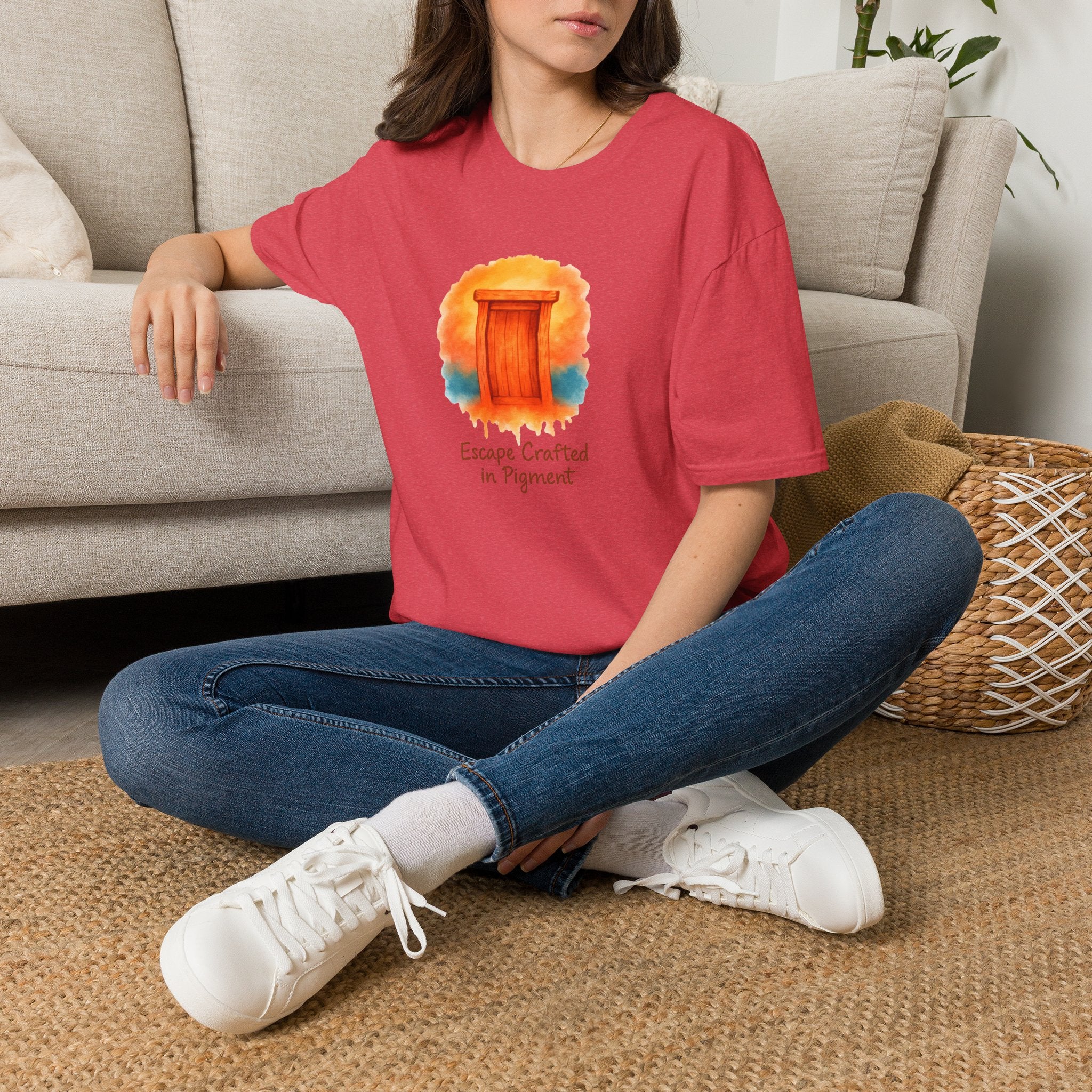 Wooden Door Illustration T-Shirt