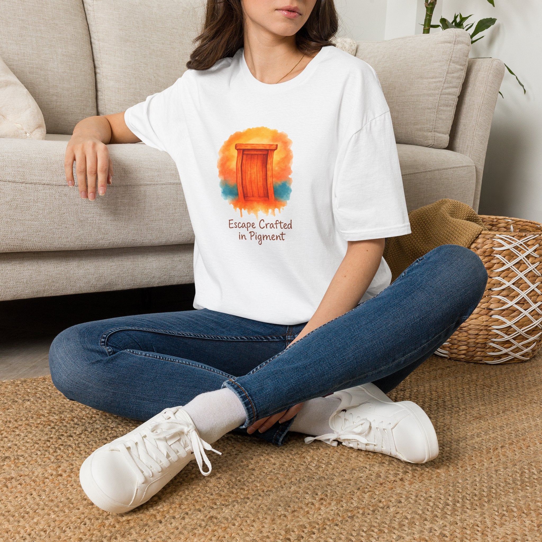 Wooden Door Illustration T-Shirt