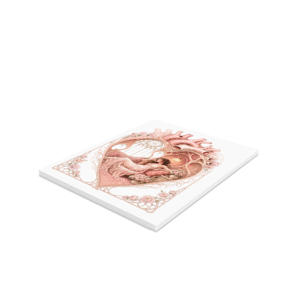 Greeting Card — Vintage Romantic Heart Anatomy Illustration (Pack of 8/16/24)