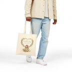 Tote Bag — "I Needed a Hug" Cute Vintage Floral Heart Canvas Tote
