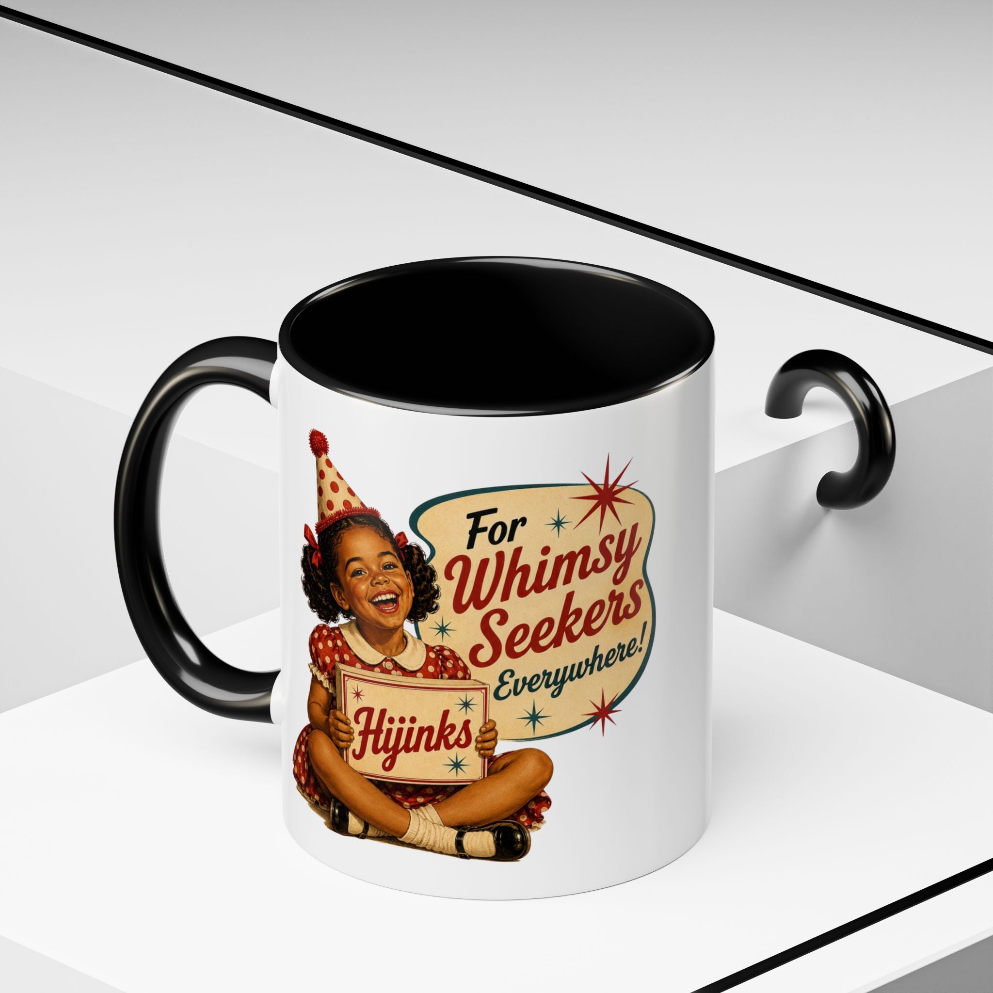 Retro 'For Whimsy Seekers Everywhere' Accent Coffee Mug