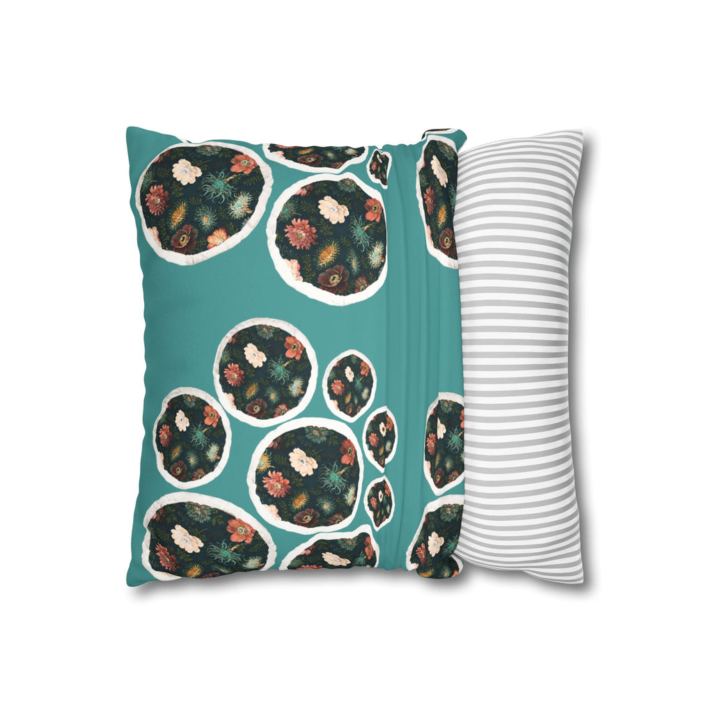 Anemones Faux Suede Square Pillowcase