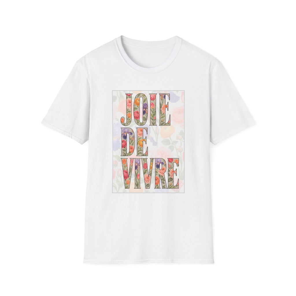 Joie de Vivre  Colorful Floral Graphic Tee