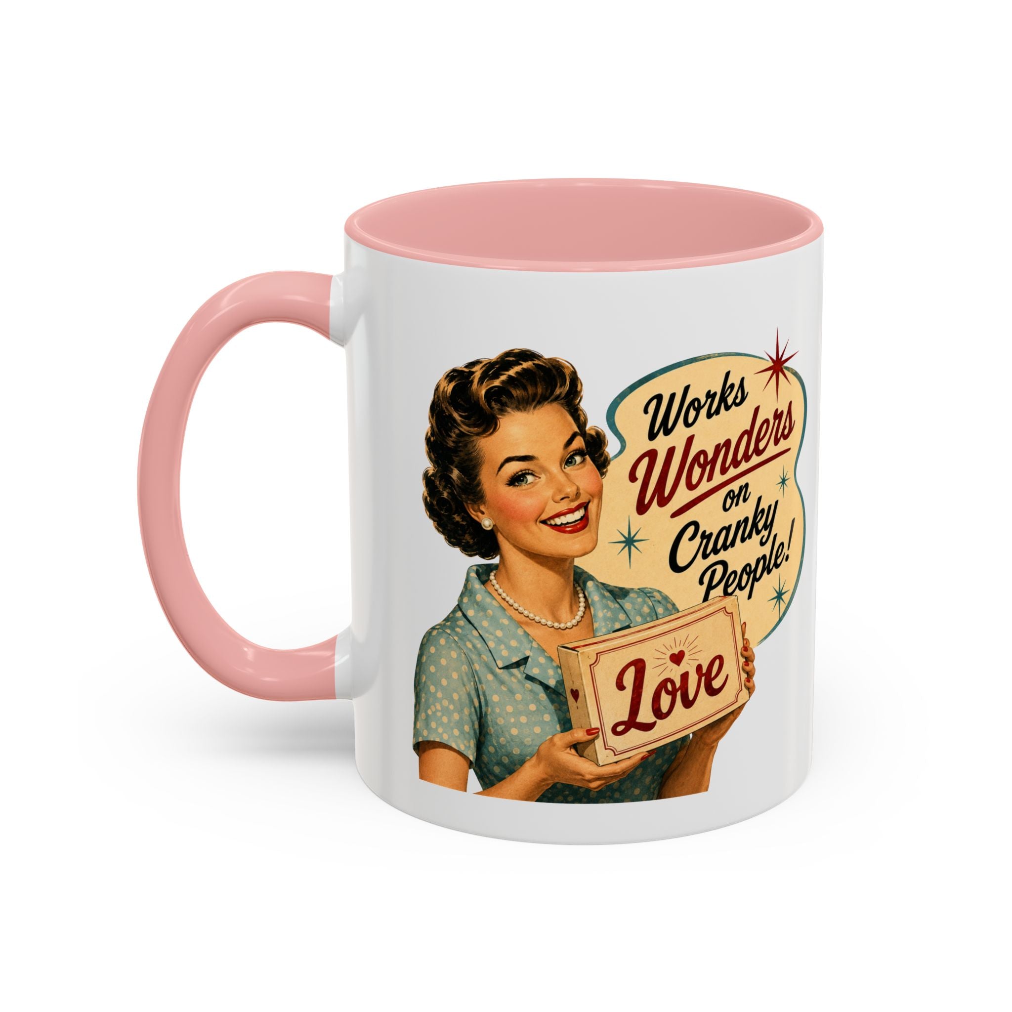 Love for Cranky People Retro Accent Coffee Mug