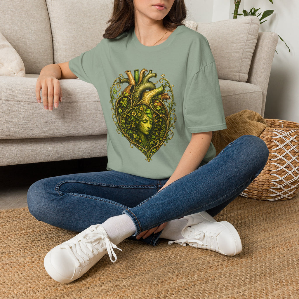 Green Woman Heart T-Shirt