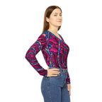 Nested Rose V-Neck Long Sleeve