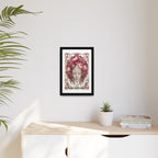 Framed Crystal Floral Muse Canvas Print — Botanical Portrait Wall Art