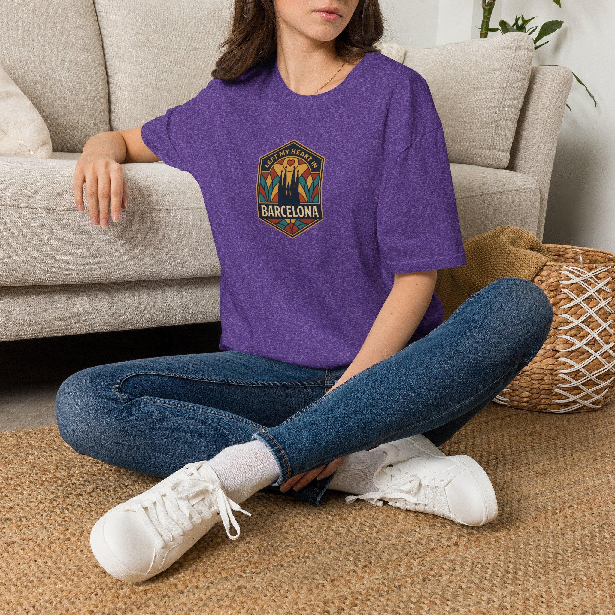 Barcelona Heart Badge T-Shirt