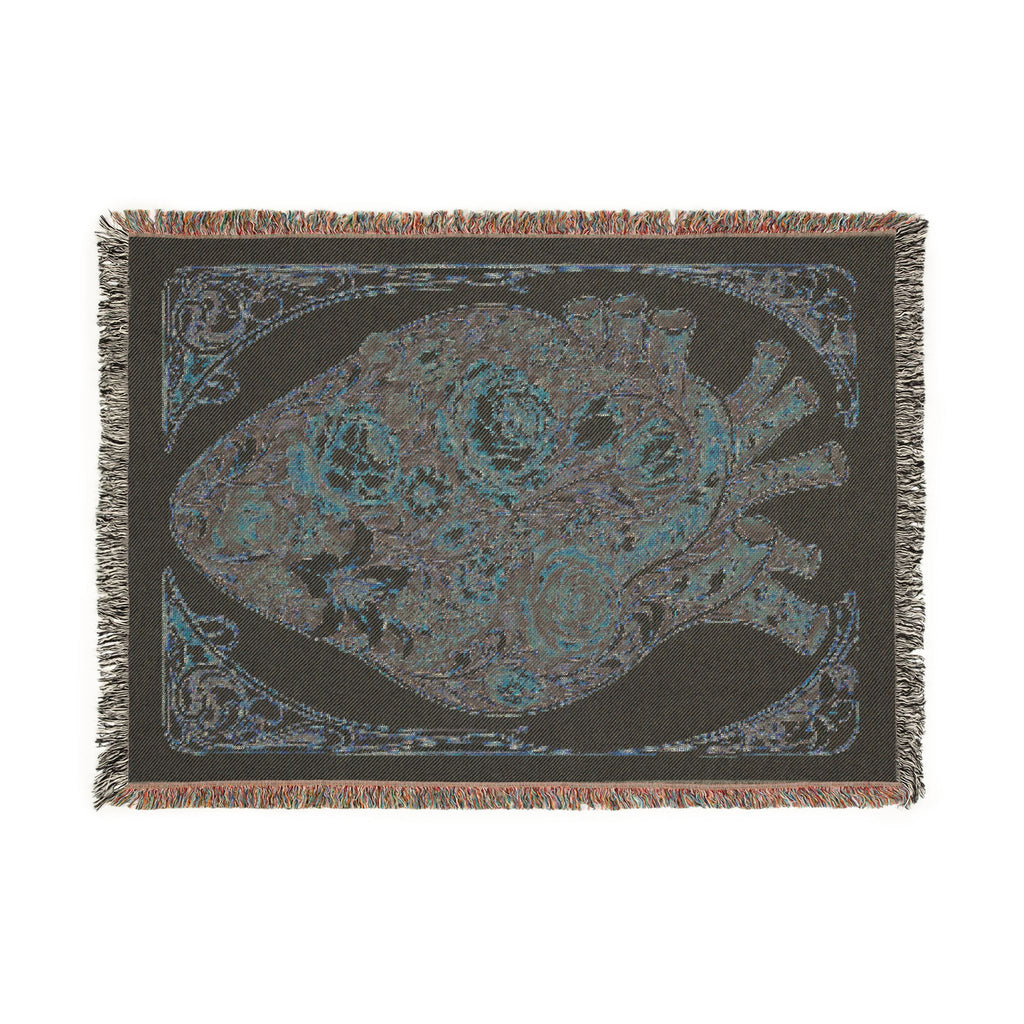 Floral Tapestry Throw Blanket — Vintage Bouquet Woven Blanket