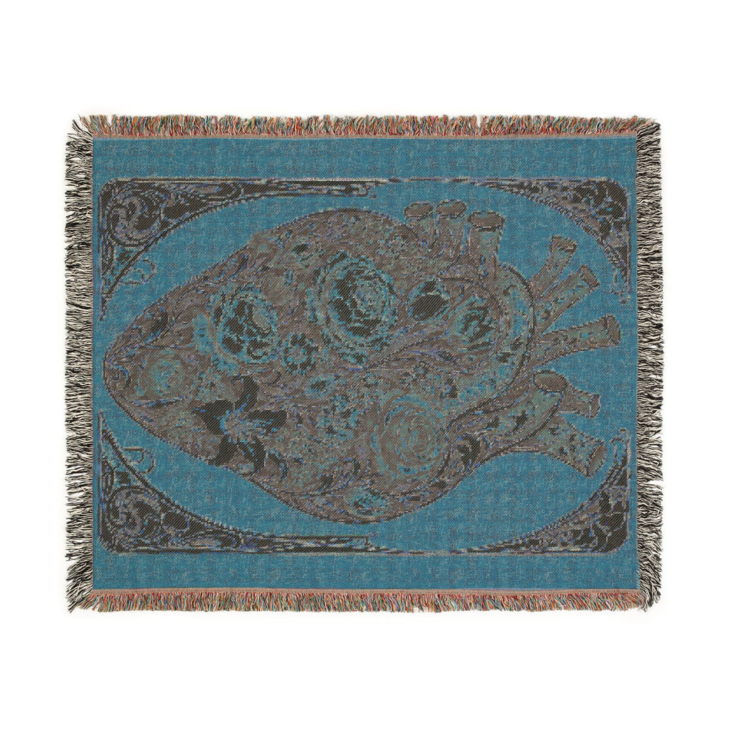 Floral Tapestry Throw Blanket — Vintage Bouquet Woven Blanket