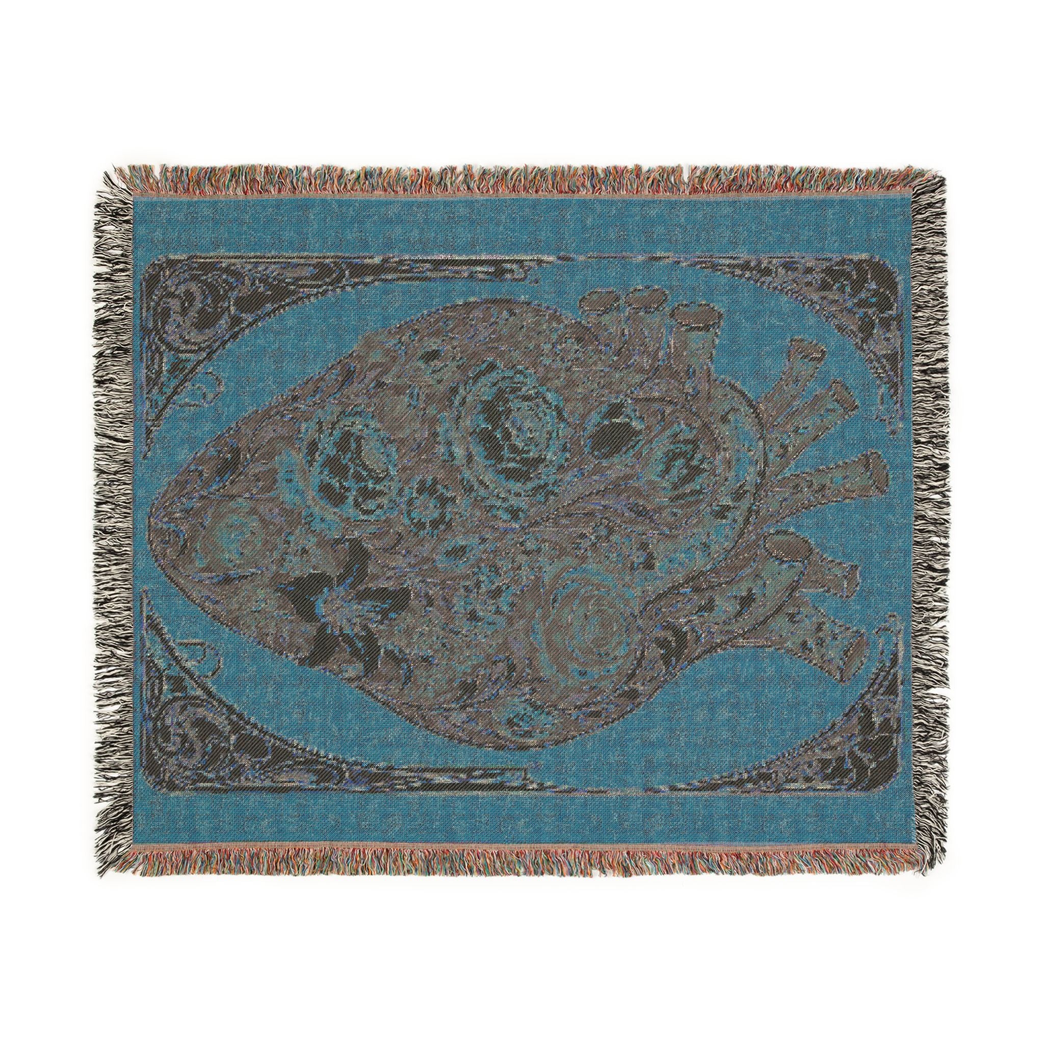 Floral Tapestry Throw Blanket — Vintage Bouquet Woven Blanket
