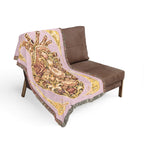 Floral Tapestry Throw Blanket — Vintage Bouquet Woven Blanket