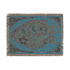 Floral Tapestry Throw Blanket — Vintage Bouquet Woven Blanket