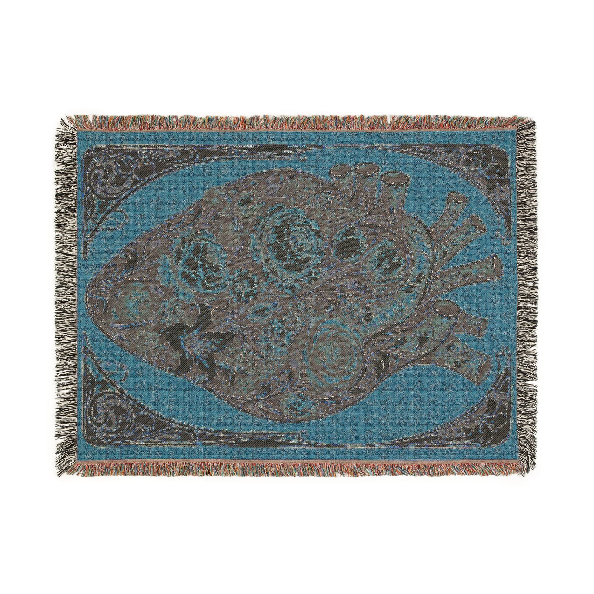 Floral Tapestry Throw Blanket — Vintage Bouquet Woven Blanket