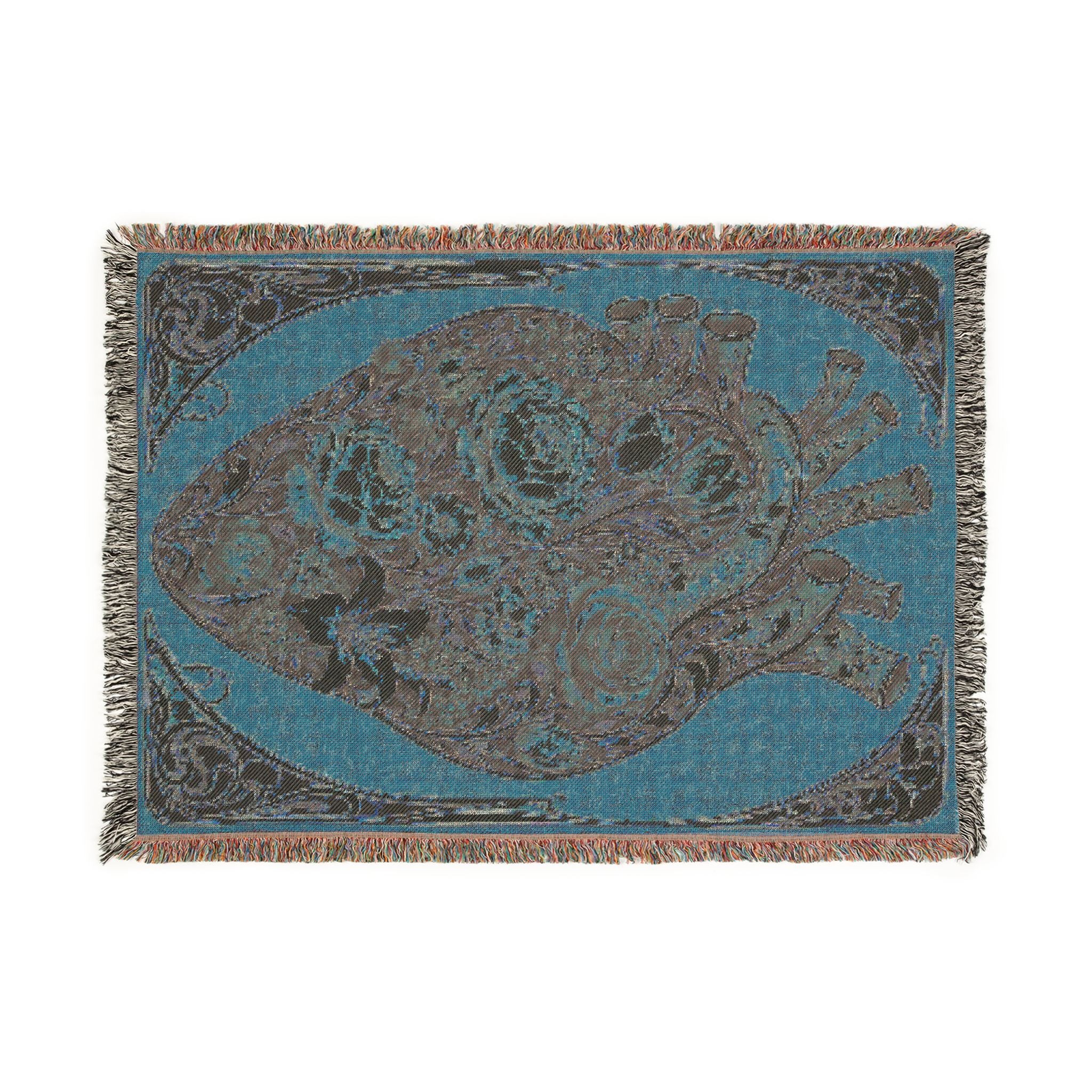 Floral Tapestry Throw Blanket — Vintage Bouquet Woven Blanket