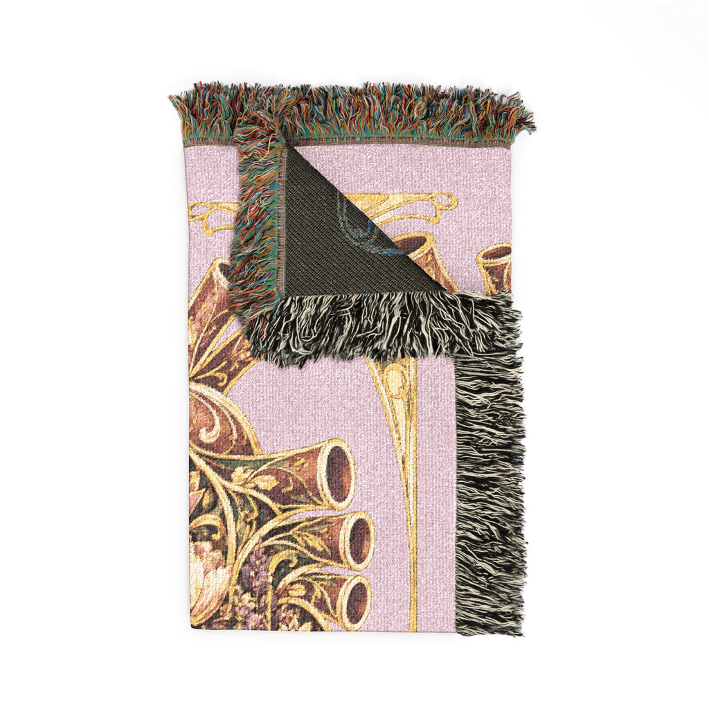 Floral Tapestry Throw Blanket — Vintage Bouquet Woven Blanket
