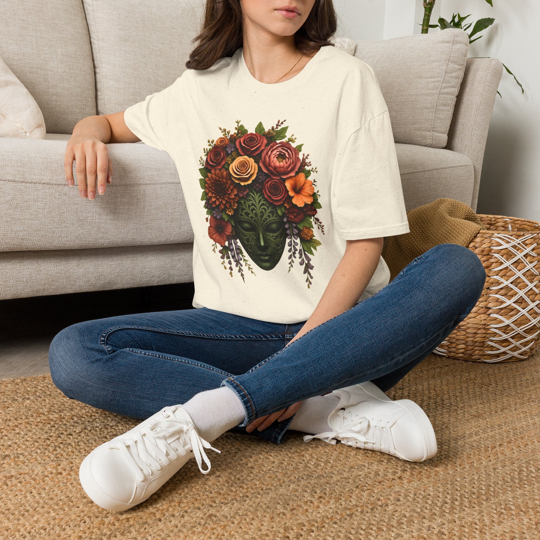 Black Mask Heart T-Shirt
