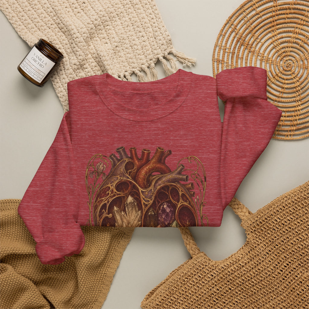 Crystal Heart Crewneck Sweatshirt