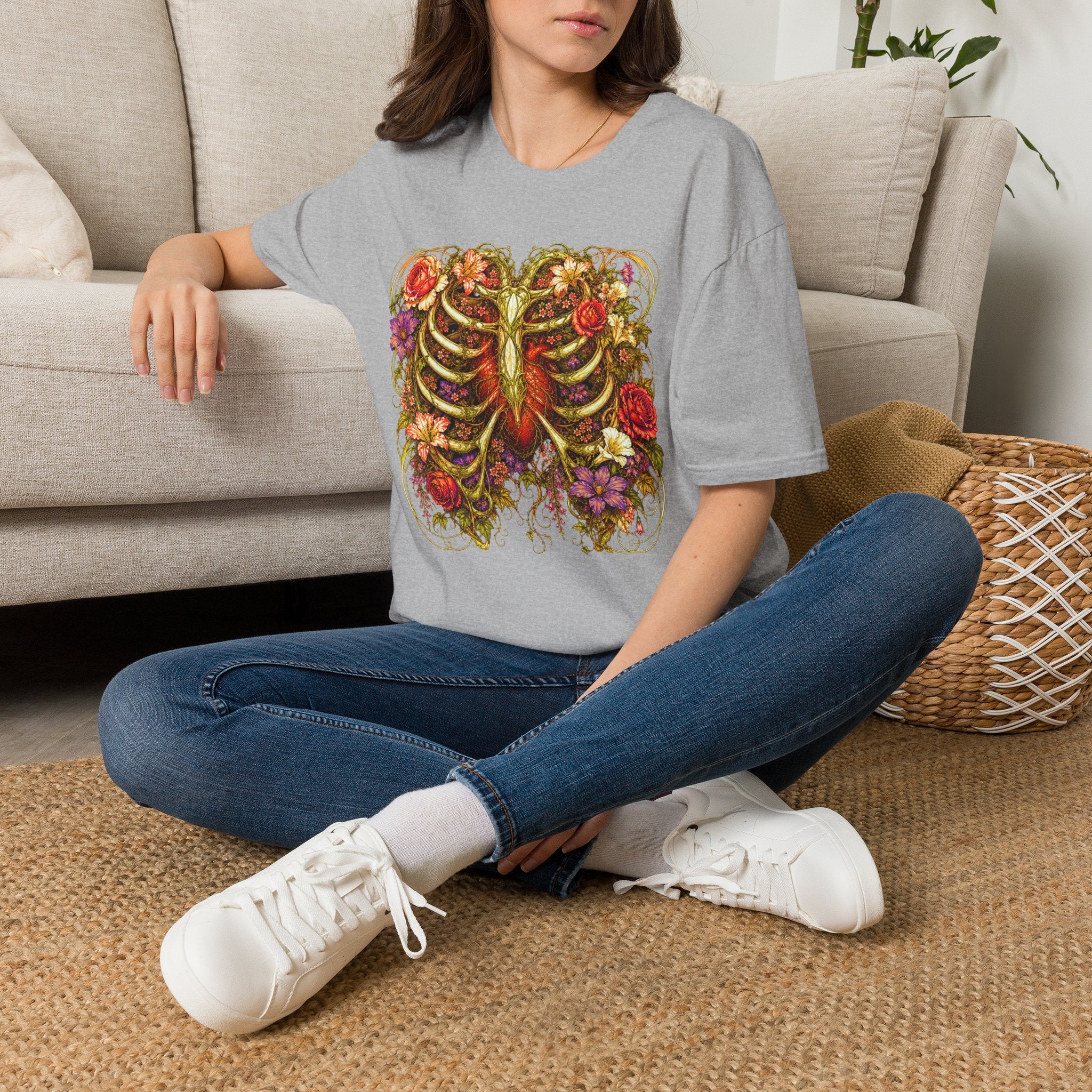 Nouveau Flower Ribcage T-Shirt