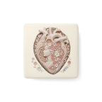Cameo Floral Portrait Porcelain Magnet