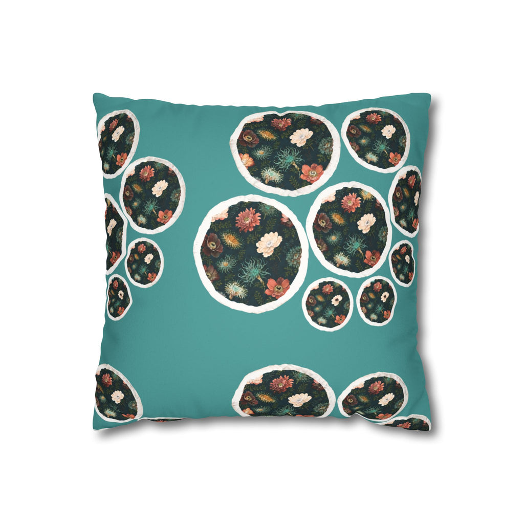 Anemones Faux Suede Square Pillowcase