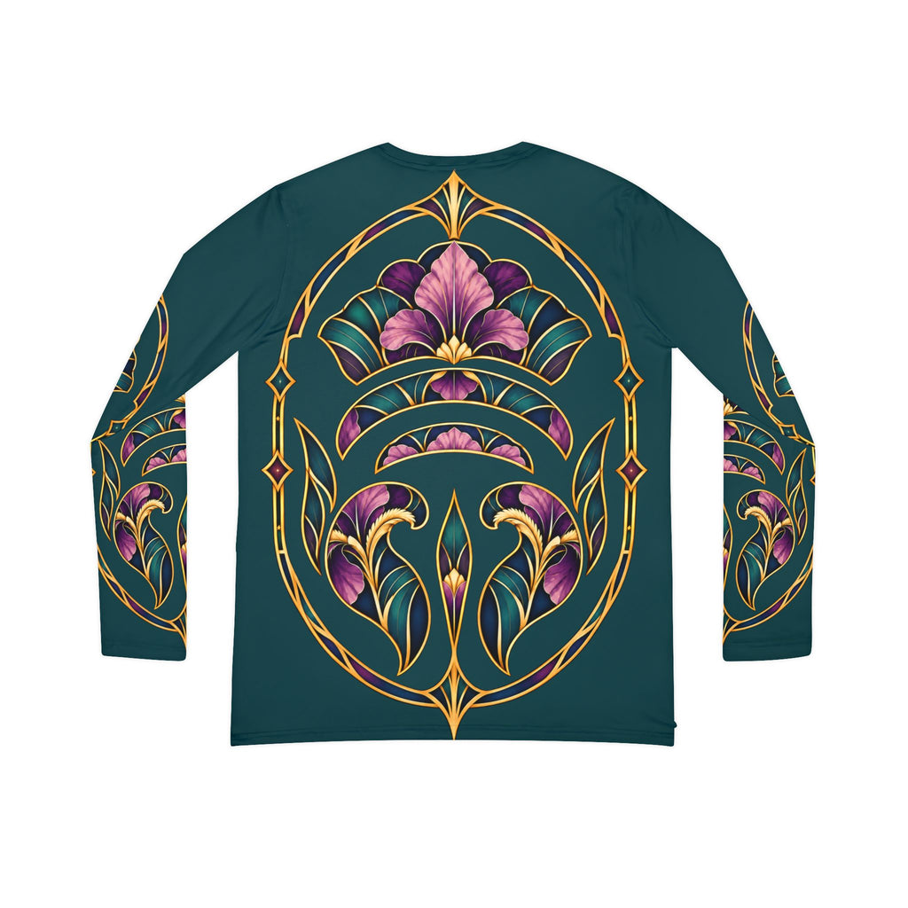 Floral Art Nouveau V-Neck Long Sleeve