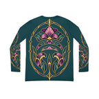 Floral Art Nouveau V-Neck Long Sleeve