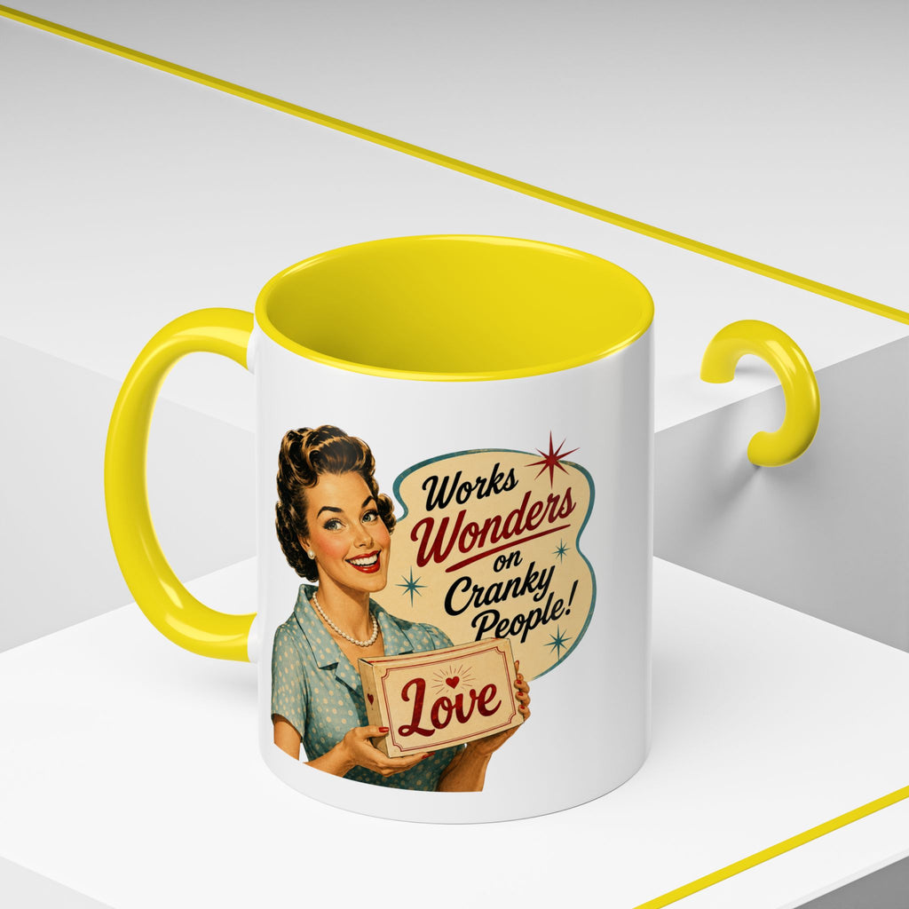 Love for Cranky People Retro Accent Coffee Mug