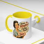 Love for Cranky People Retro Accent Coffee Mug