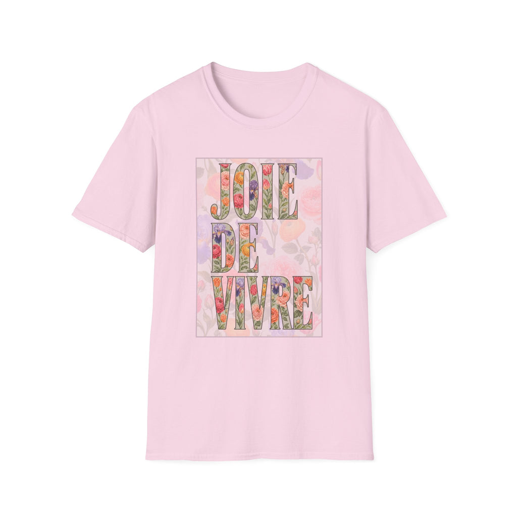 Joie de Vivre  Colorful Floral Graphic Tee