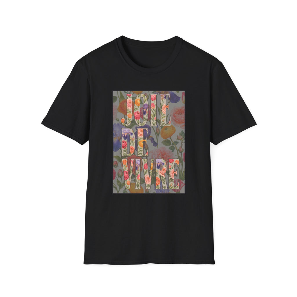 Joie de Vivre  Colorful Floral Graphic Tee