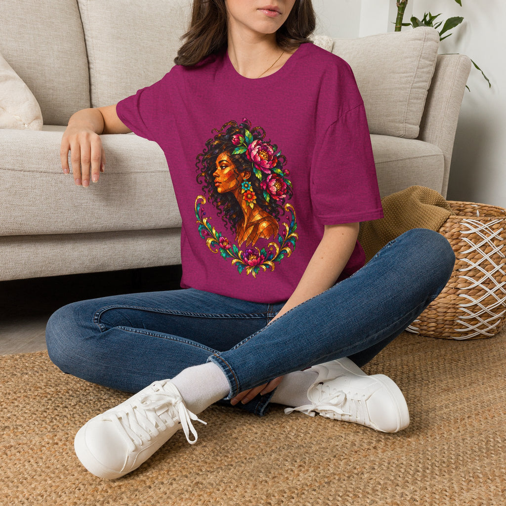 Peonies Stained Glass Graphic Tee