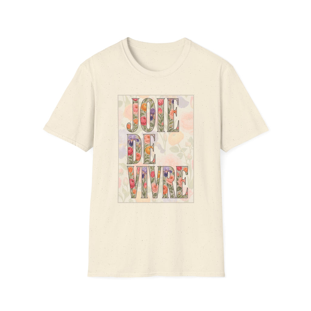 Joie de Vivre  Colorful Floral Graphic Tee