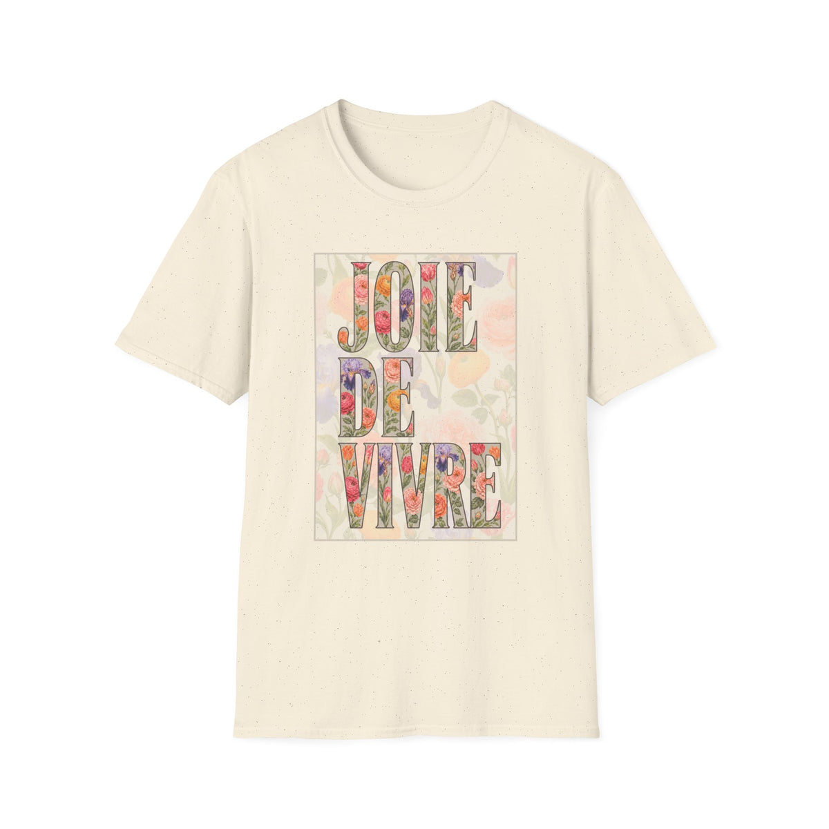 Joie de Vivre  Colorful Floral Graphic Tee