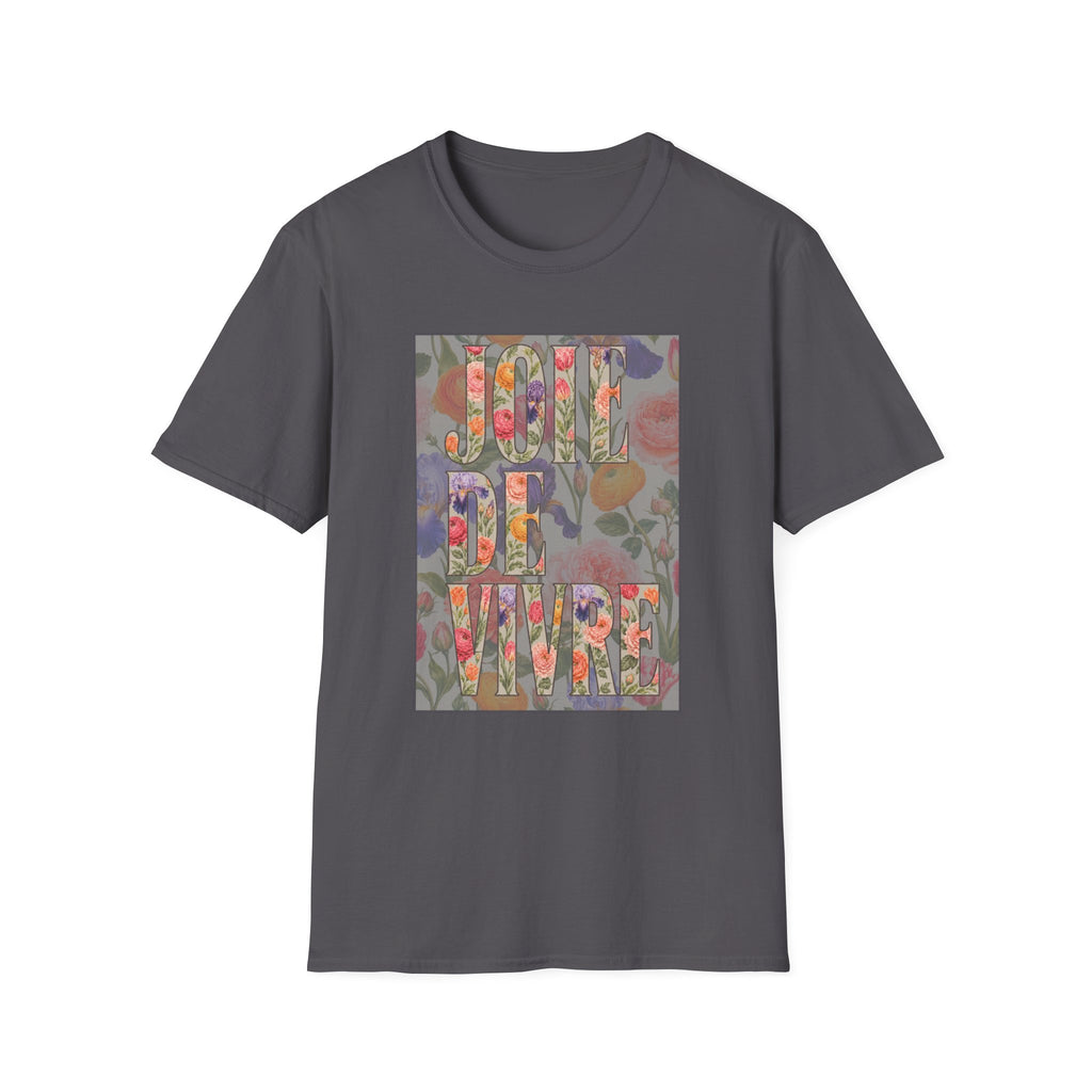 Joie de Vivre  Colorful Floral Graphic Tee
