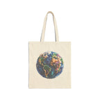 Crystal Earth Tote Bag — Eco-Friendly Canvas Shopping Tote