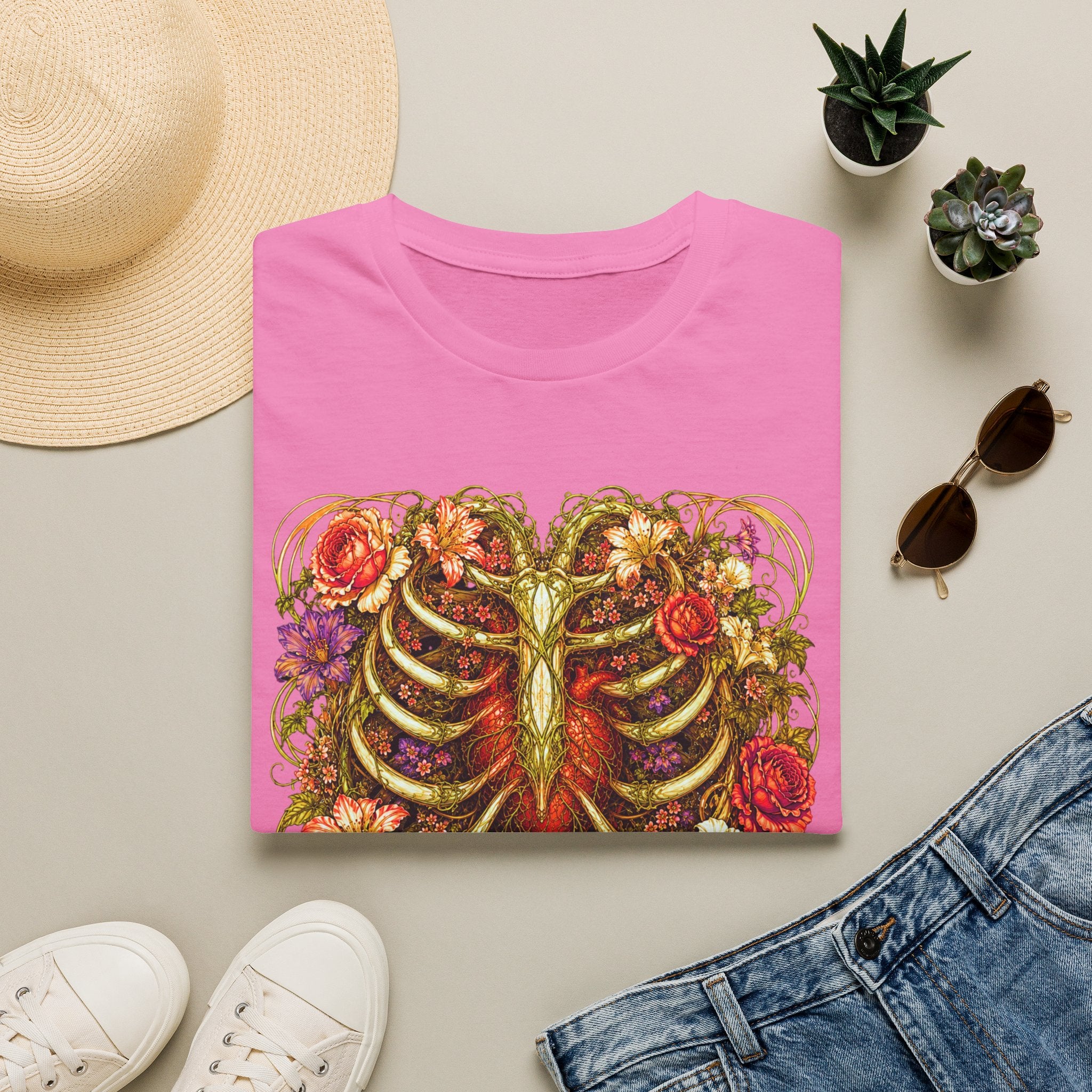 Nouveau Flower Ribcage T-Shirt