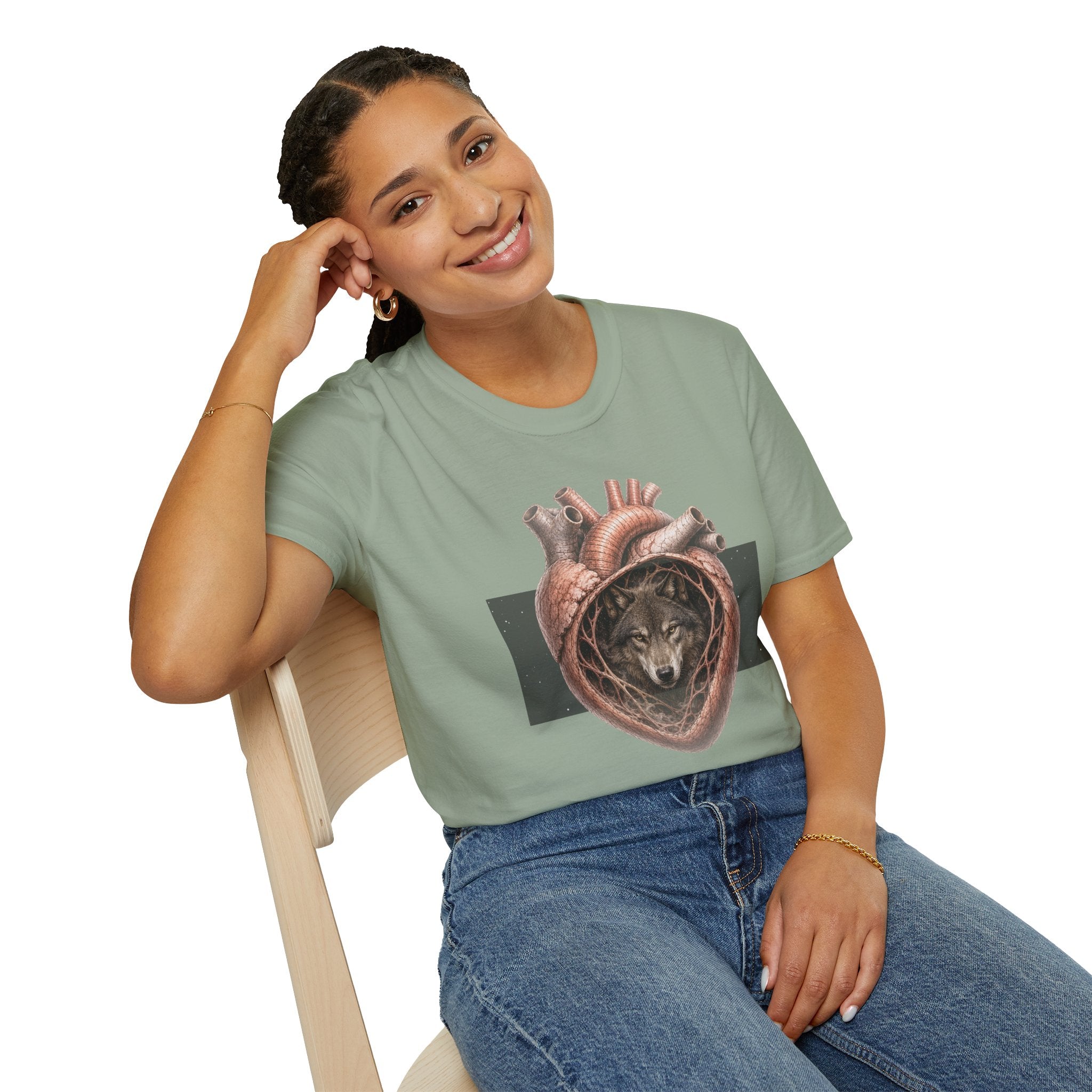 Spirit Wolf Heart T-Shirt