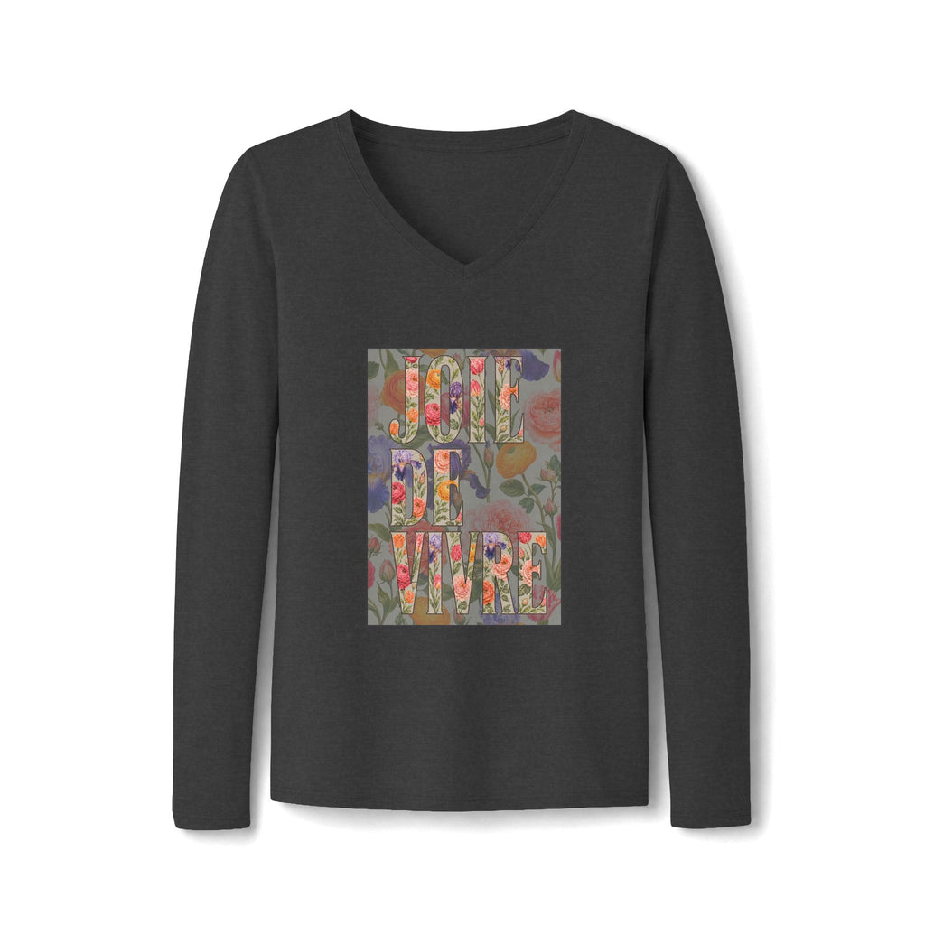 Joie de Vivre Floral V-Neck Tee — Women's Long Sleeve