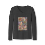 Joie de Vivre Floral V-Neck Tee — Women's Long Sleeve