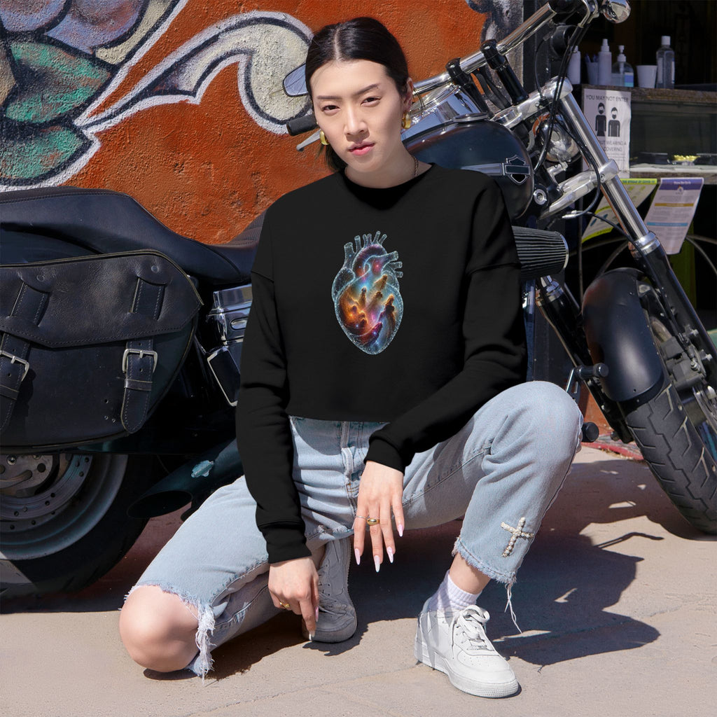Cropped Sweatshirt —Galaxy Heart