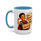 Retro 'Where Heroes & Scars Are Made' Accent Coffee Mug (11/15 oz)