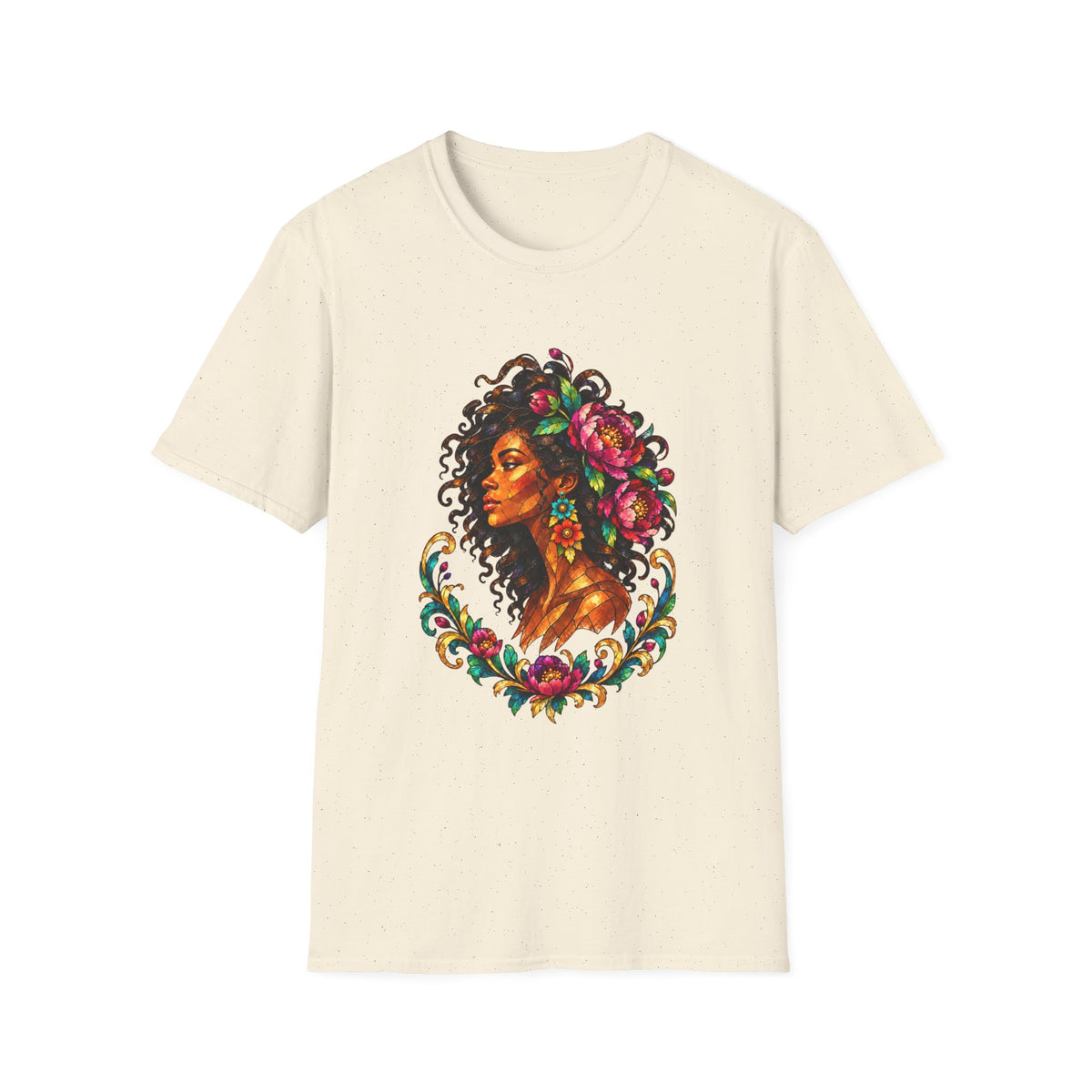 Peonies Stained Glass Graphic Tee
