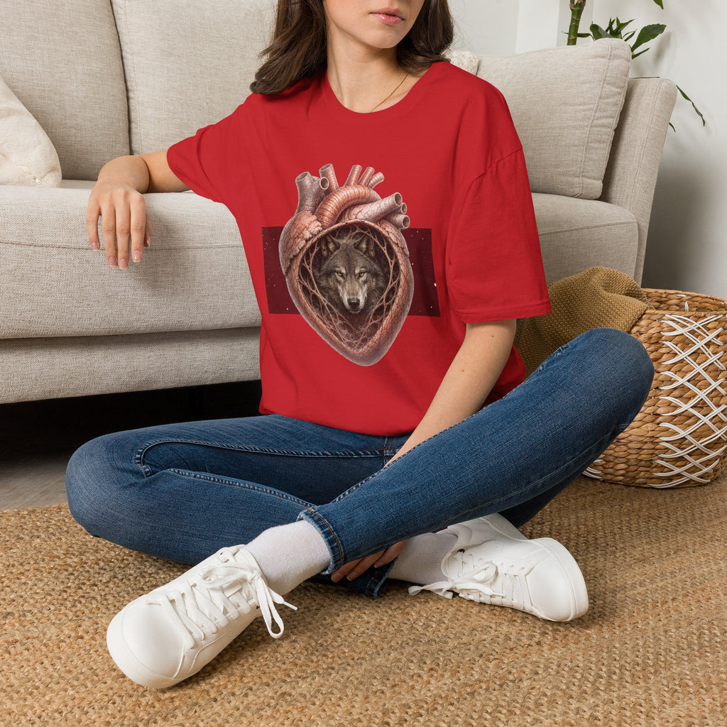 Spirit Wolf Heart T-Shirt