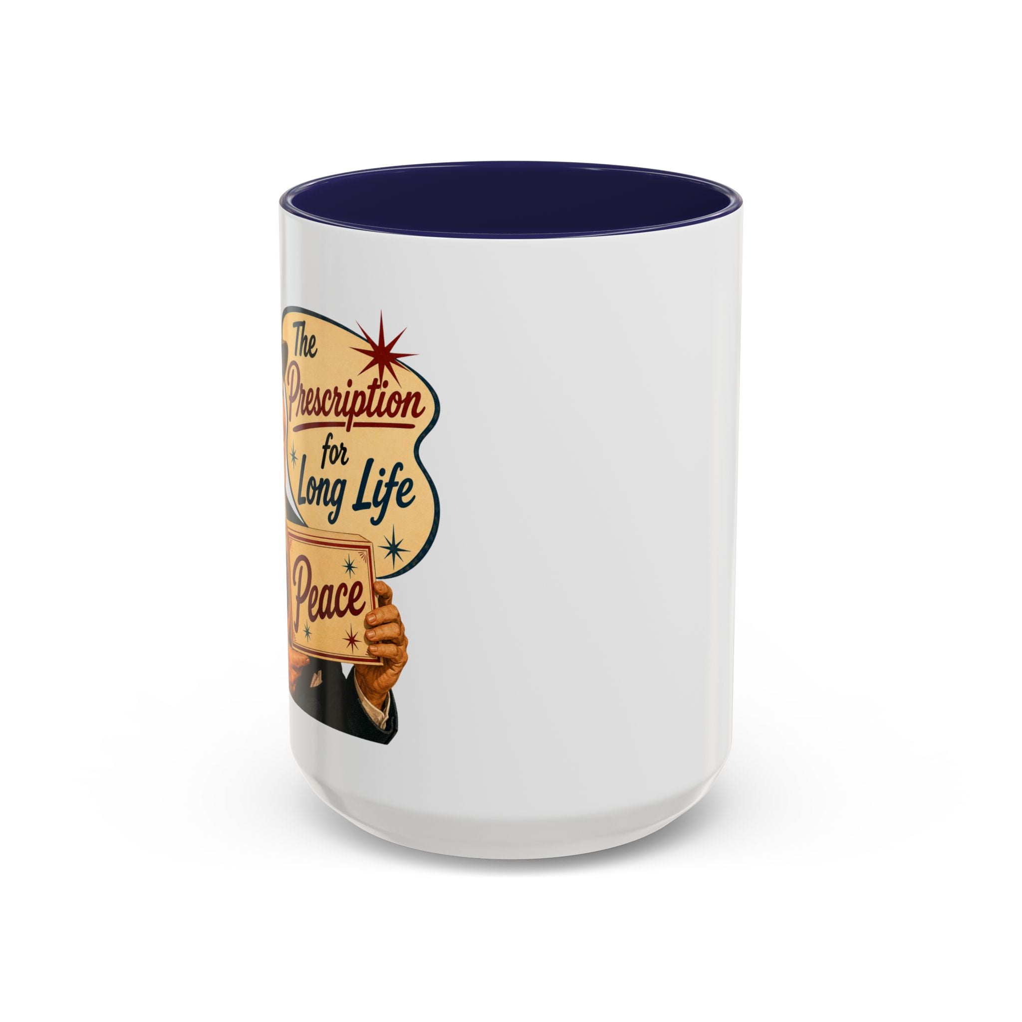 "Peace For a Long Life" Vintage Accent Coffee Mug